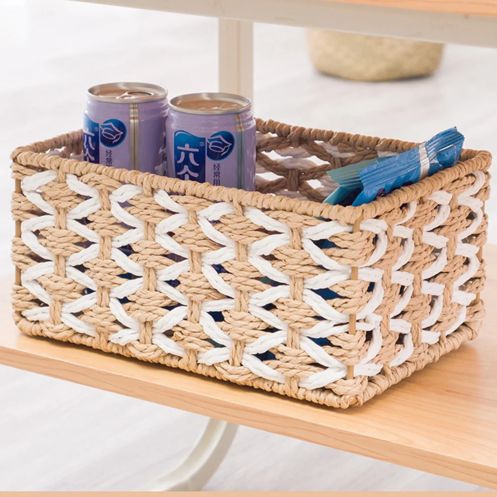 Heart Shaped Hand Woven Pantry Storage Baskets Other Paper Rope Material Storage Basket For Sale made in viet nam