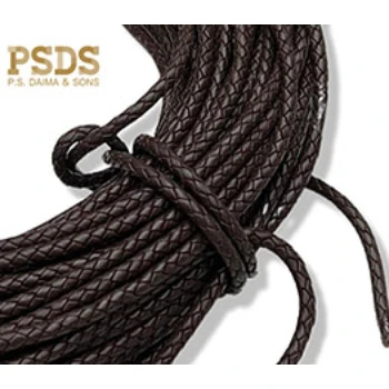 Bolo braided leather cord bolo with great Rub fastness light fastness and Perspiration fastness PSDS