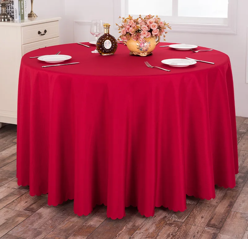 Round Polyester Premium Plain Tablecloth White mantel de mesa Simple Home Decor Events Wedding Decoration Supplies Table Cloth