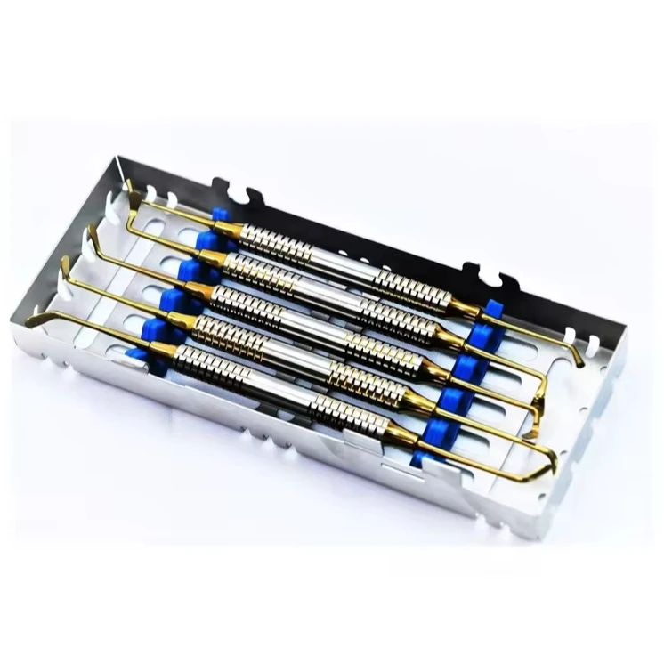 High Quality Brand New German 5 Pcs Sinus Lift Instruments Set Kit Implant Dental Dentistry Cassette Stainless Steel