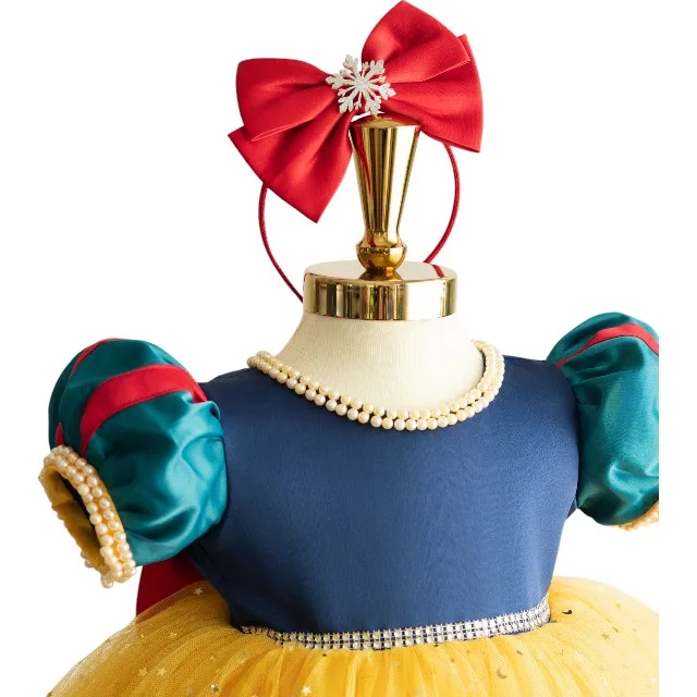 2 Top-Notch Large Size Snow White Cartoon Costume Beaded Princess Dress for Baby Girls for Party OEM ODM from Viet nam