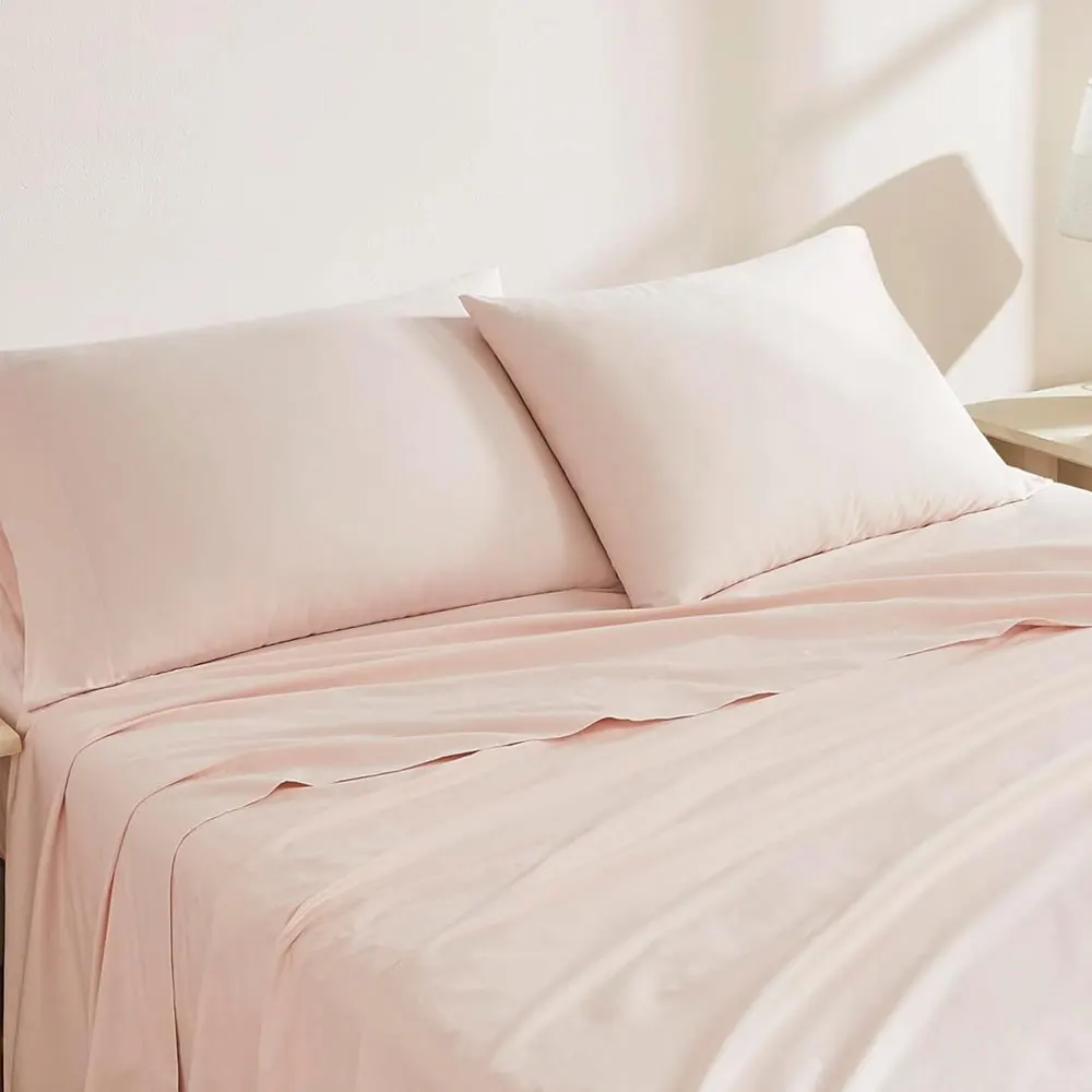 Home Textile Breathable Cooling Queen Sheet Set Pillowcases 5 Piece Hotel Luxury Bed Sheets for Hotel Home