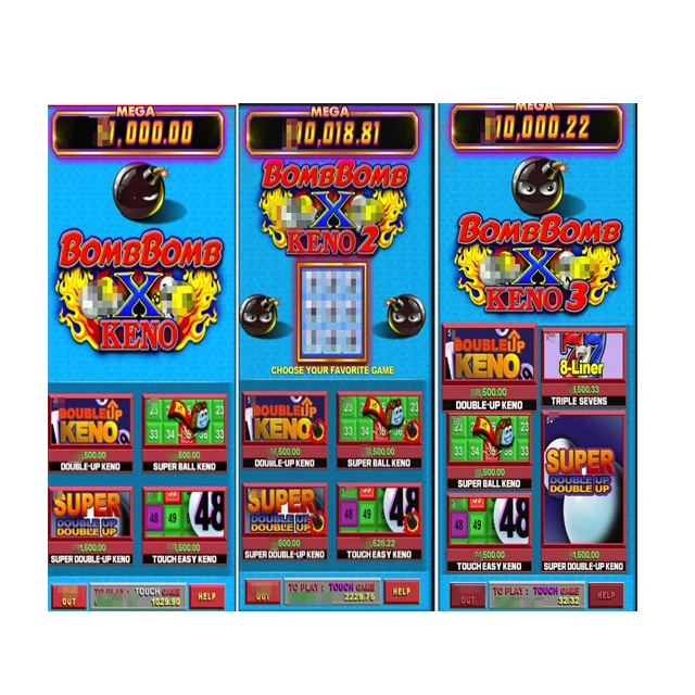 Vertical Texas Keno bomb bomb keno series  with 777  and Number Guess  fire link WMS550 Pot of Gold factory directly sale