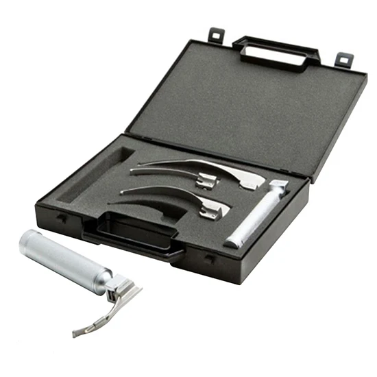 laryngoscope set factory price consists of battery handle laryngoscope five miller laryngoscopes blades