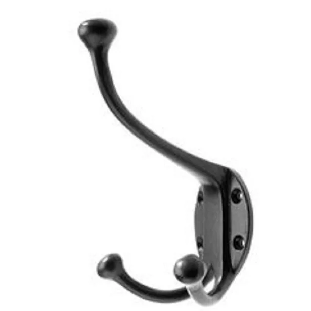 Heavy Duty  Wrought Cast Iron Rope Cabinet Hook Black Cast Iron Hook For Rustic Look Home  Old Europe Vintage Style