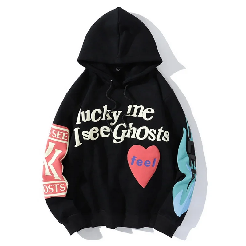 New Wholesale custom logo 3d puff Oversize 3d Puff Print hodddies Unisex Streetwear Pullover Puff Print pullover hoodie