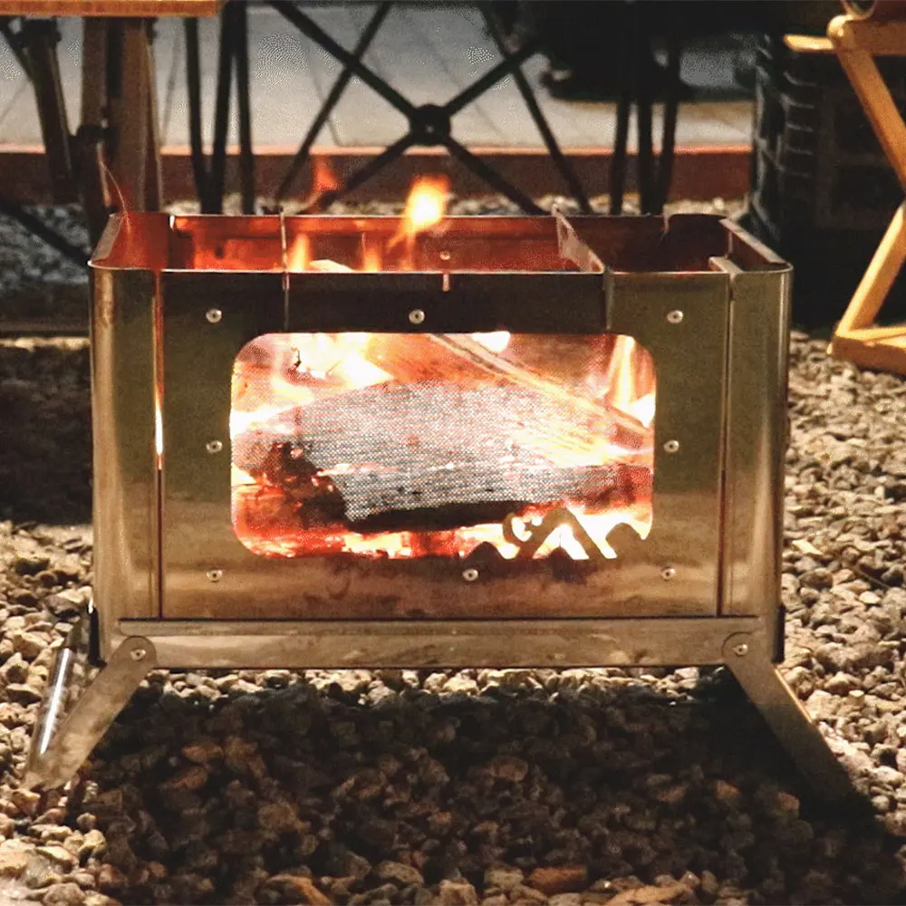 [Awesome Bridge] Hot Selling Camping Products Wood Stove Mini Fire Stand Portable for Camping and Travel