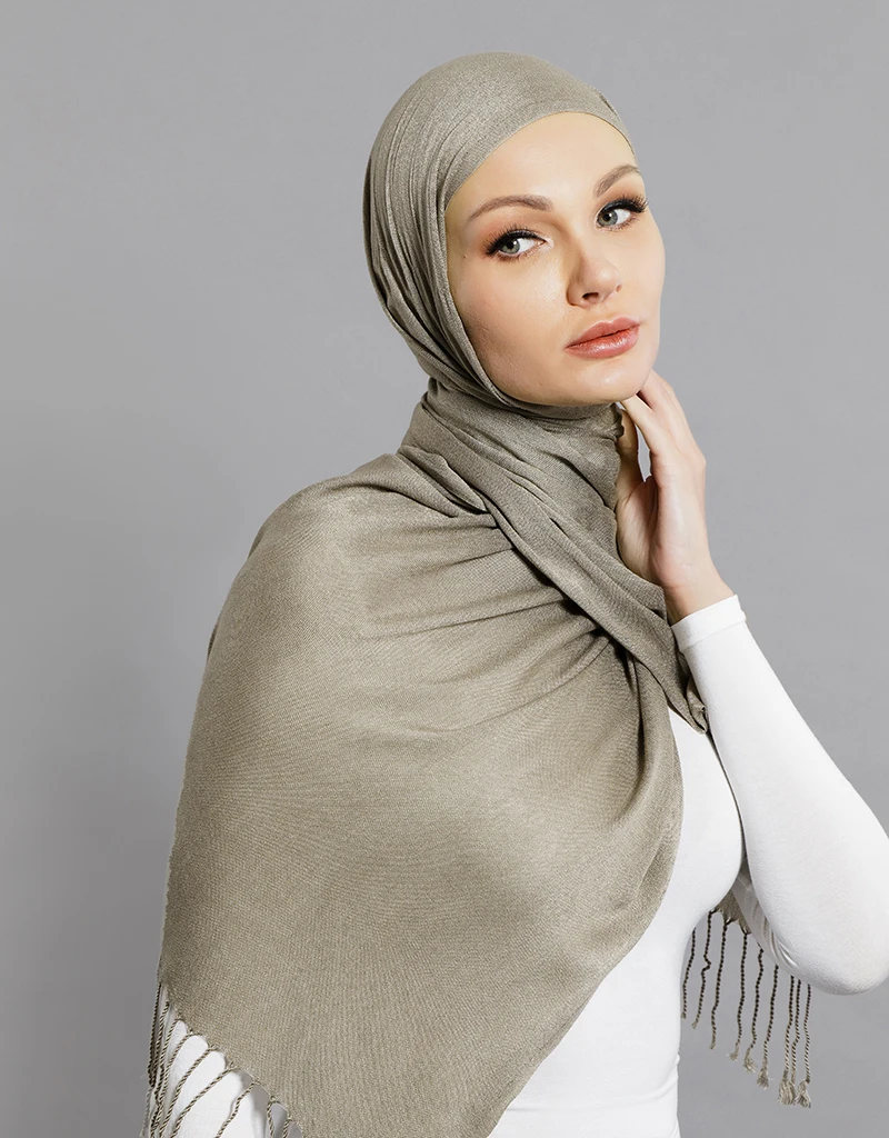 Wholesale price custom all colors Muslim shawl premium double viscose scarf cotton hijab