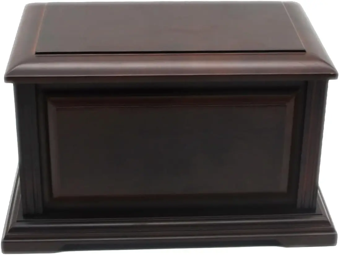 Handcrafted Large Wooden Funeral Cremation Urn Box for Human Ashes,Burial Urns for Adult up to 225lbs