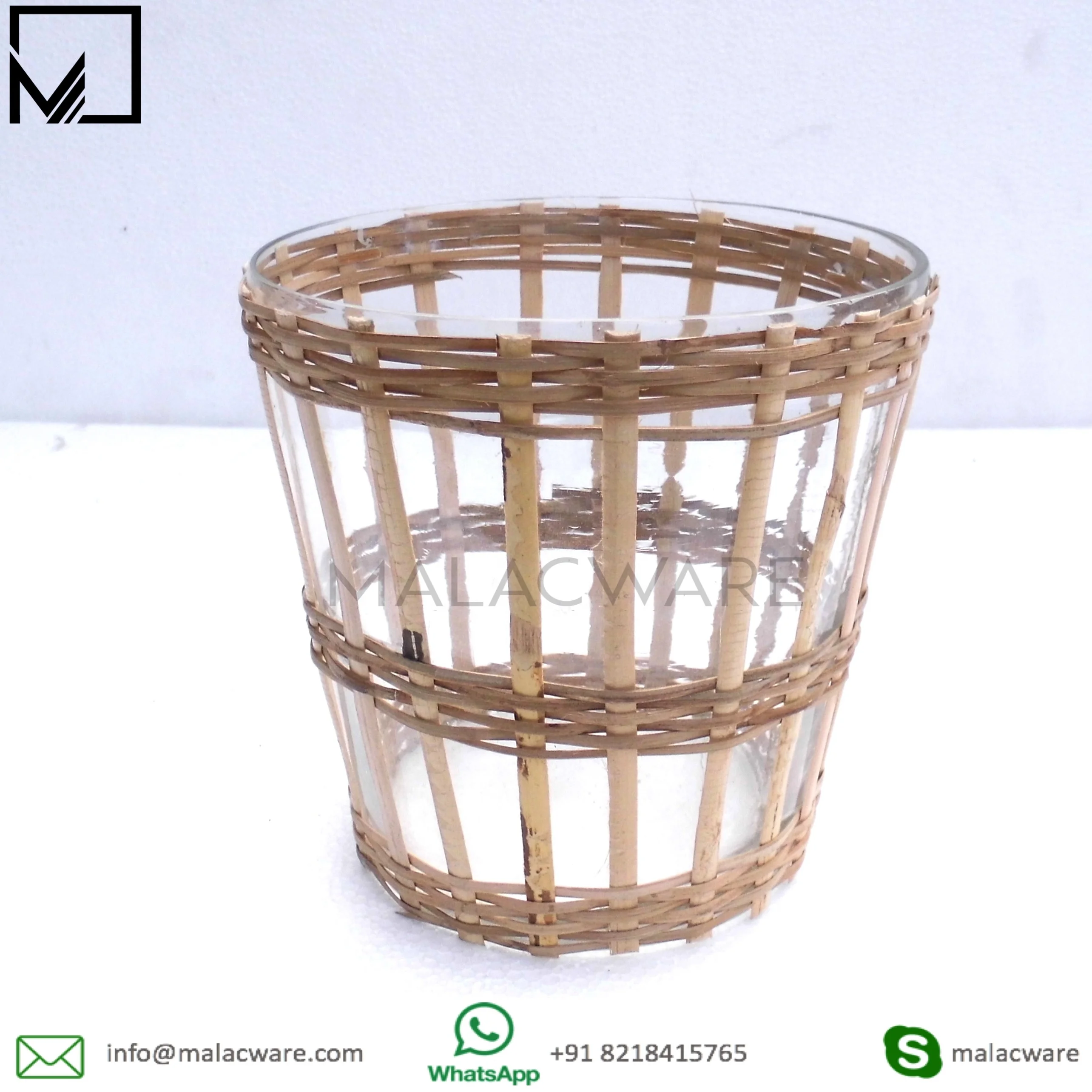 New design glass wrapped bamboo vase home decor wedding decor glass made attractive look low price glass flower vase