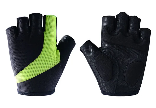 Custom Style Outdoor Half Finger Sports Gloves Tactical Cycling Gloves Mesh Fabric Genuine Leather Sheepskin