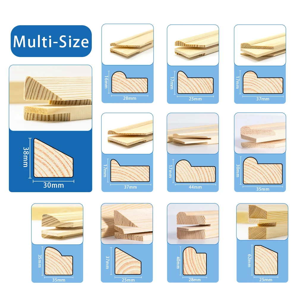 DIY Stretcher Bar Canvas Frame Depth 3.8cm Stretch Bar Molding Art Wooden Canvas Painting Frame Wholesale