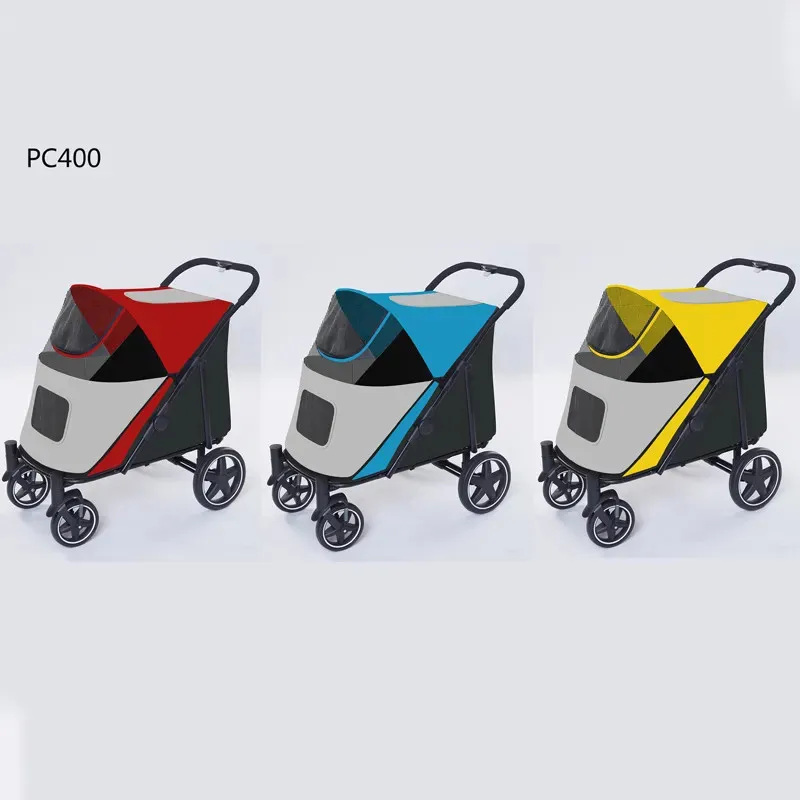 Large Space But Lightweight Travel Outdoor With Basket Pet Stroller For Large Dogs Wholesale Factory