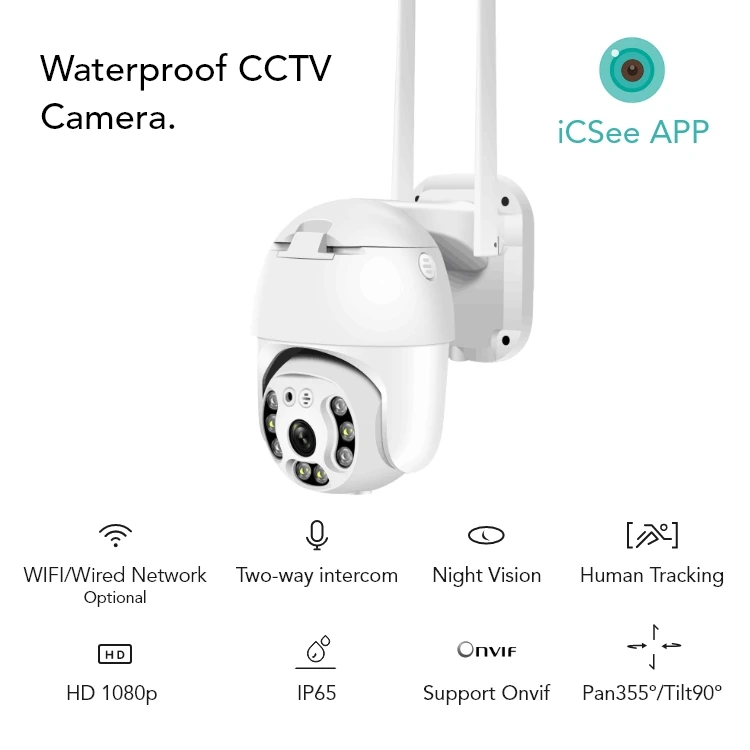 3MP camara ip camera IP65 waterproof wireless wifi surveillance smart security CCTV PTZ camera