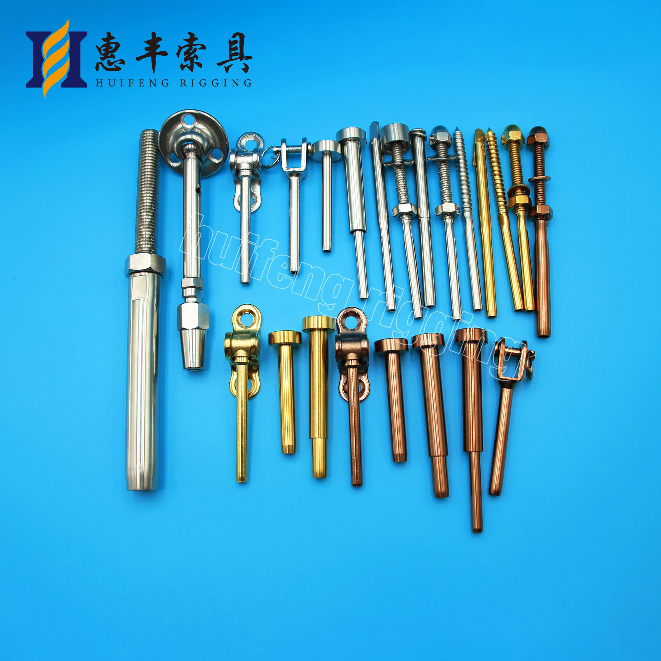 High strength stainless steel Lag Screw Wood Swage Stud End Wire Rope fittings Swageless Terminal for cable railing hardware