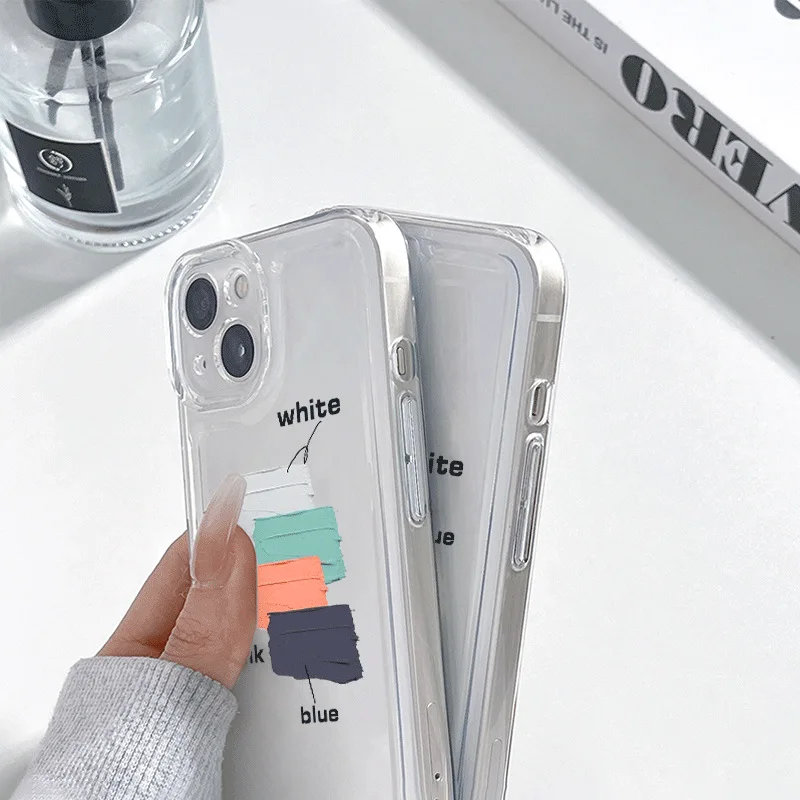Art Cartoon Cute Fashion TPU mobile phone case clear shock absorption compatible for  iPhone 14 Pro for iphone 13 12 11 X