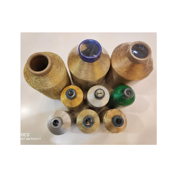 Made in India Top Most Selling High Twisted Mh-type Metallic/ Polyester Metallic Yarn for Flat and Circular Knitting