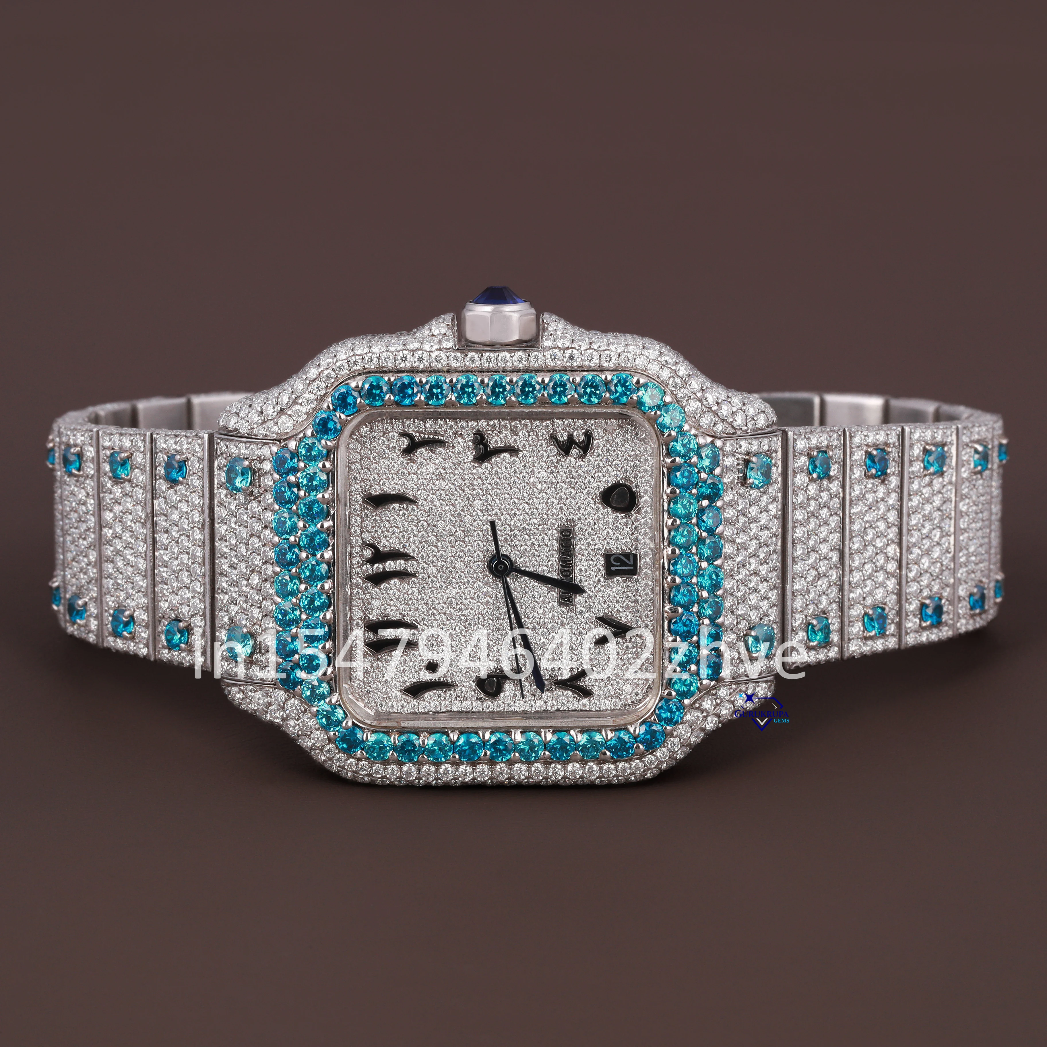 Best selling luxury custom made hip hop mechanical watch crafted in stainless steel lab grown diamonds with VVS clarity