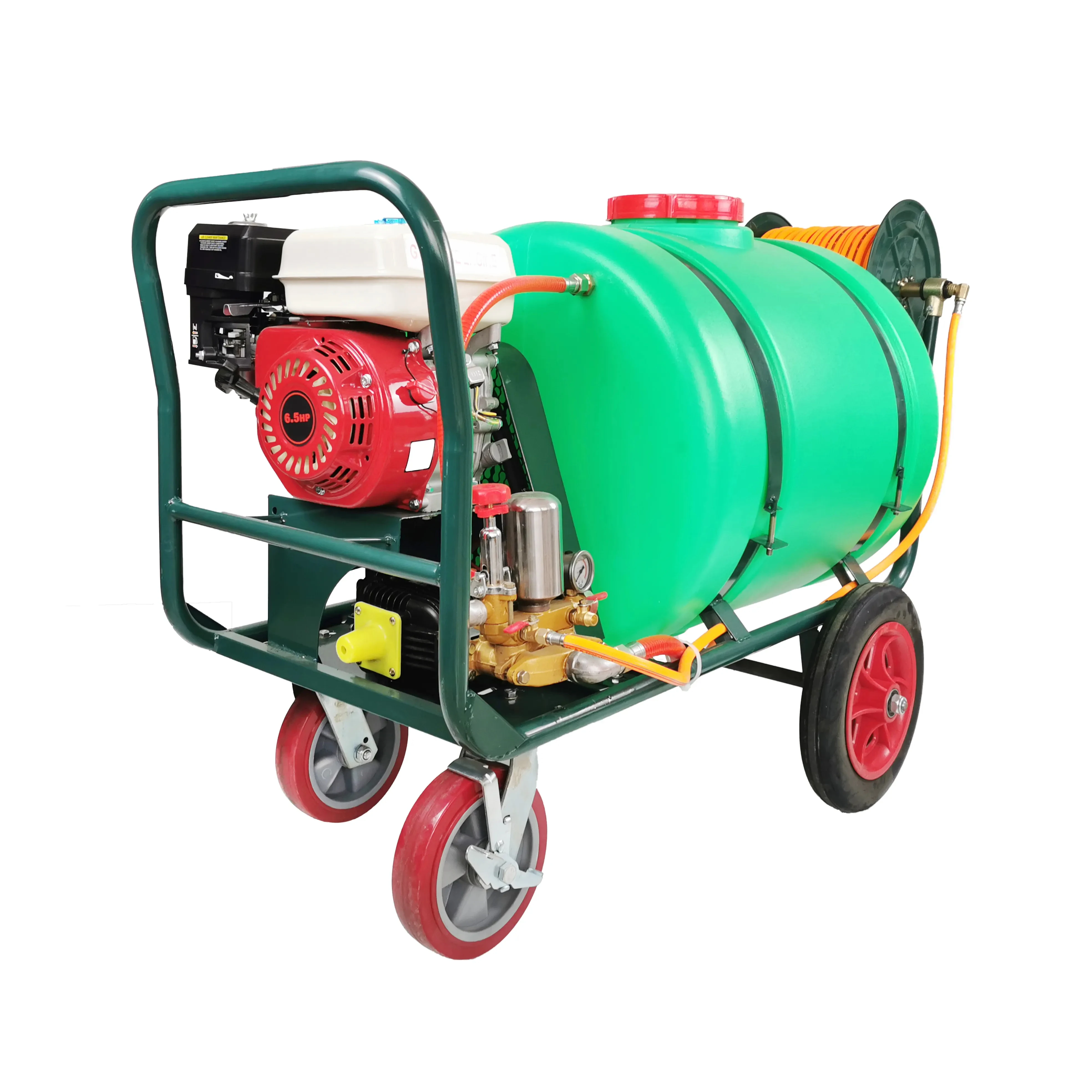 Powered Portable 160L Gasoline Engine Power Sprayer Trolley Pesticide Wheelbarrow Sprayer Pump for Farmland Agricultural Use