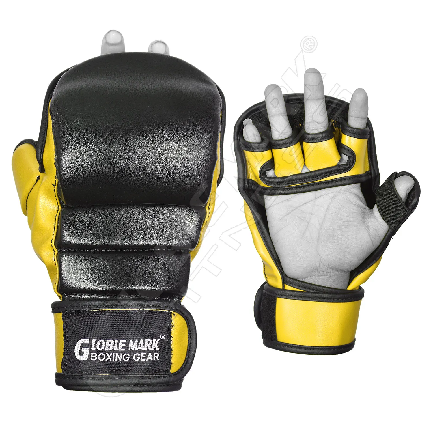 Customizable Durable Half-Finger MMA Grappling Gloves Leather Sparring Gloves For Muay Thai Boxing Kickboxing MMA Fight Training