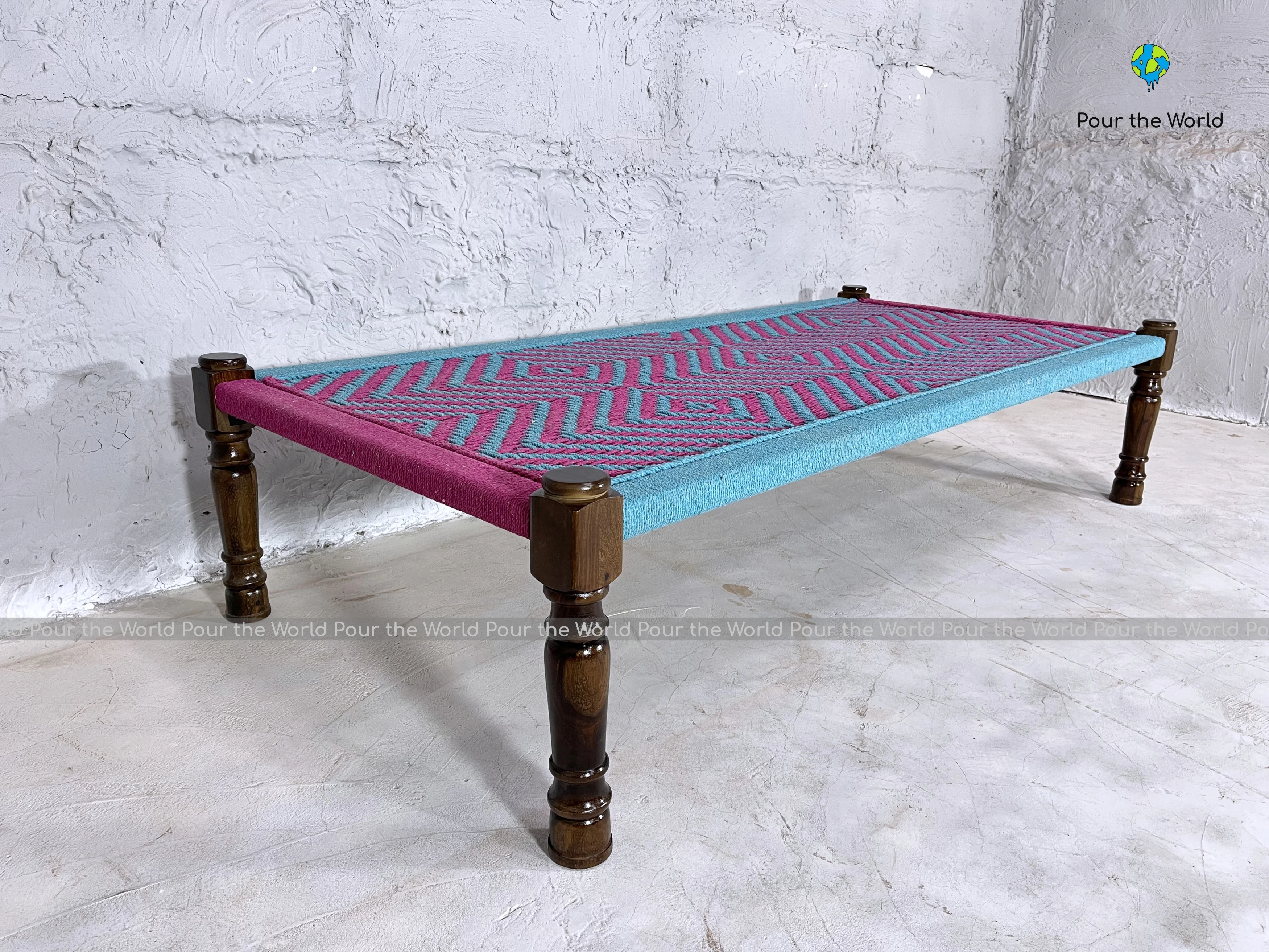 Most Affordable Indian Boho Fashion Wooden Vintage Charpai Indian Cultural Daybeds for Sale at Wholesale Prices
