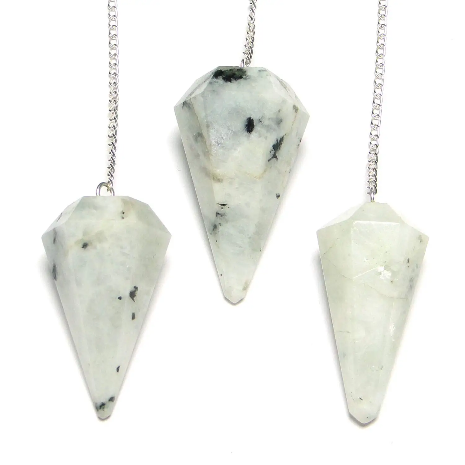 Wholesale Natural Crystals rainbow moonstone Pendulum:agate dowsing Pendulum: multi gemstone pendulum:crystal healingstone:craft