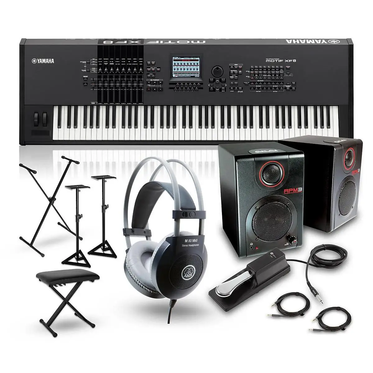Mastery New Motif XF8 Synthesizer Workstation Piano Complete Set