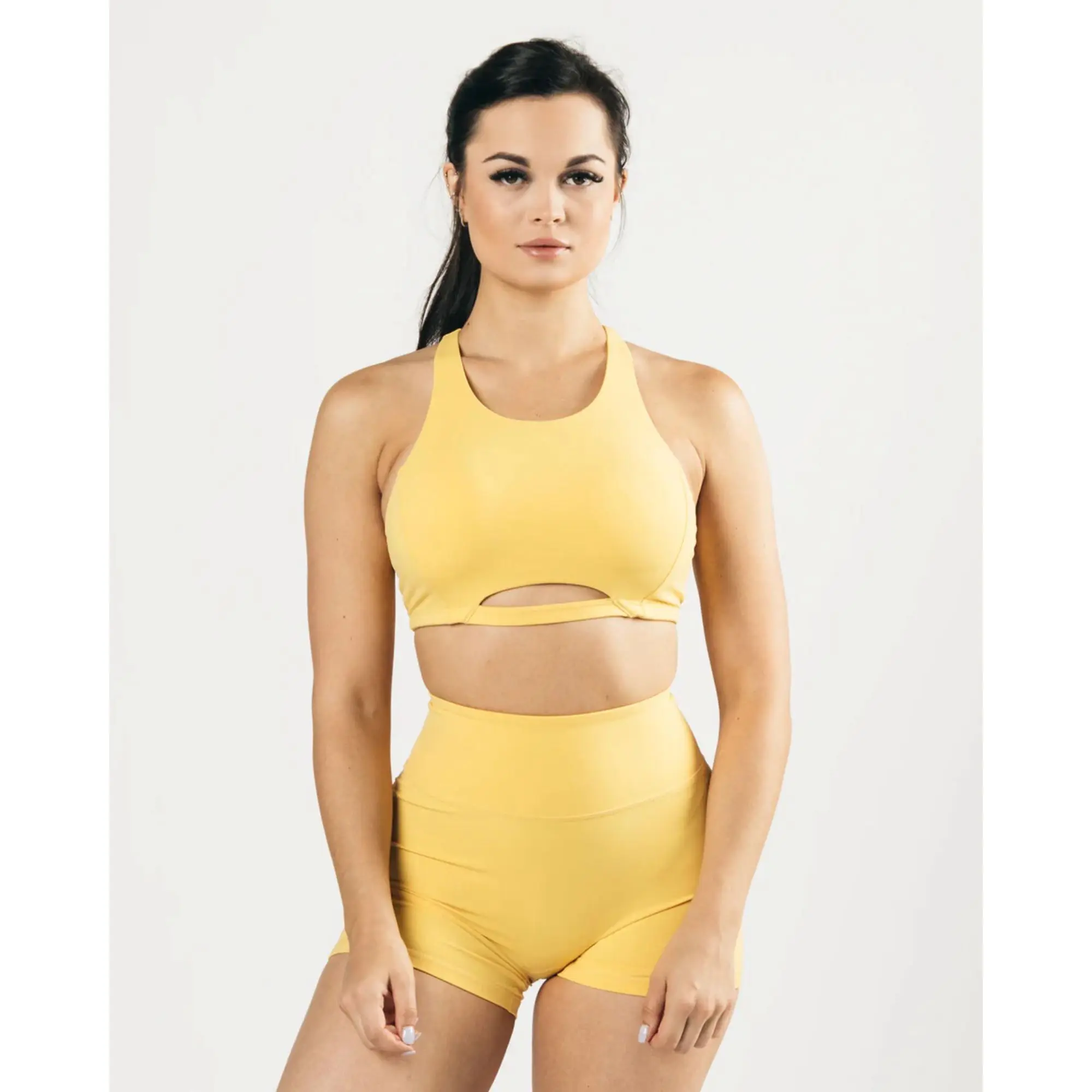 Loose Fit Ribbed Crewneck 80% Cotton 20% Recycled Polyester Fleece Ribbed Cuffs and Hem Khaki Green Women Sweatshirt