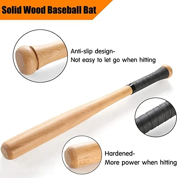 Cheap Custom Professional Training Solid Beech Wooden Base Ball Bats inflatable Softball Rounder Wood Composite baseball bat
