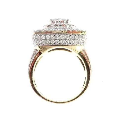 Hip Hop Iced out 925 Sterling Silver VVS Moissanite Diamonds Ring Fine Jewelry Unique Designs Men Anniversary Wedding Party Wear