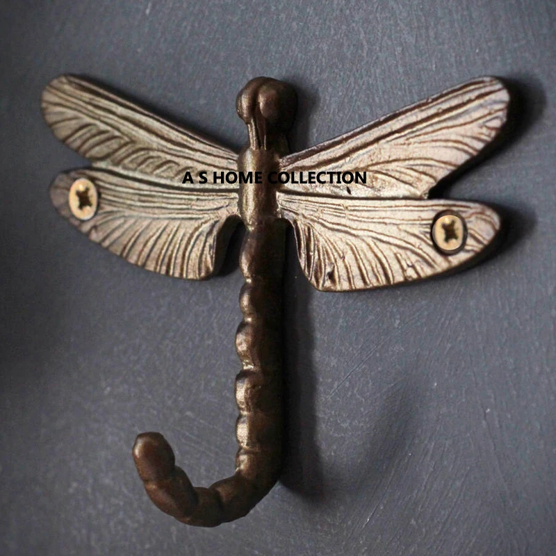 latest 2024 American Country brass flower design luxury Hook home golden Wall Decoration hangers