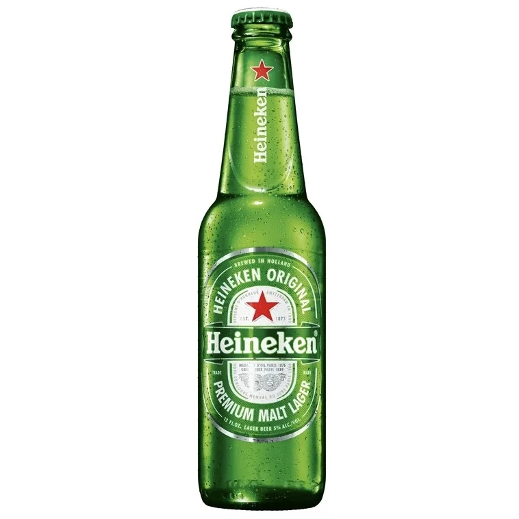 Netherlands Most Sold Heineken Alcoholic Original Lager Beer Premium Quality Malt Lager - 24pack/12 fl oz Bottles