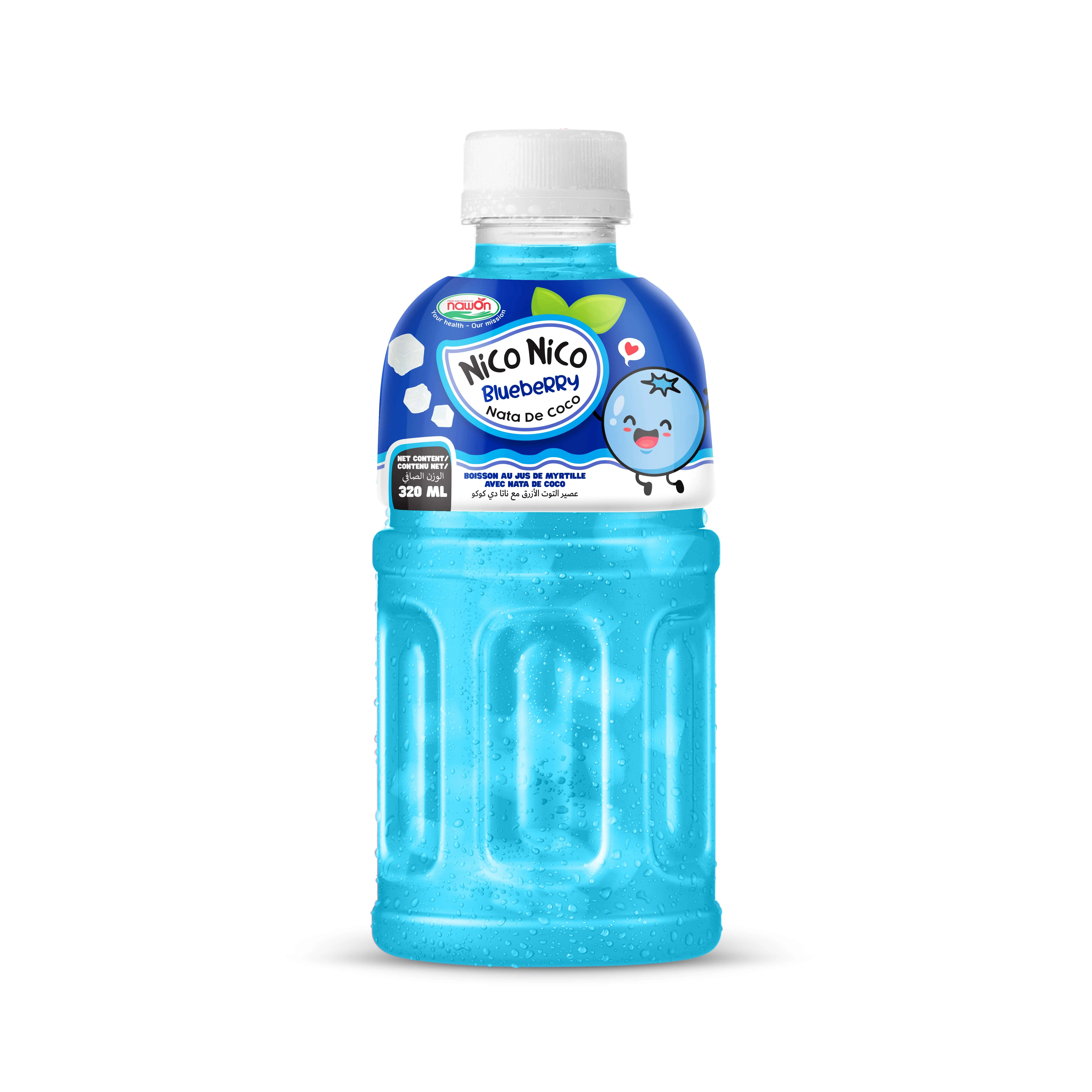 Бесплатный образец 325 мл NAWON Nata de Coco Напиток поставщик фруктовый сок с желе Nata de Coco клубника OEM/ODM производитель напитков