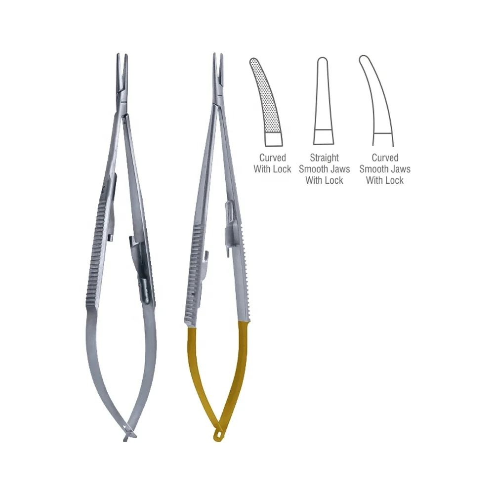 Micro Castroviejo needle holder TC Castroviejo Micro Scissors TC Curved ,ophthalmic eye instrument | Ophthalmic Eye Surgery