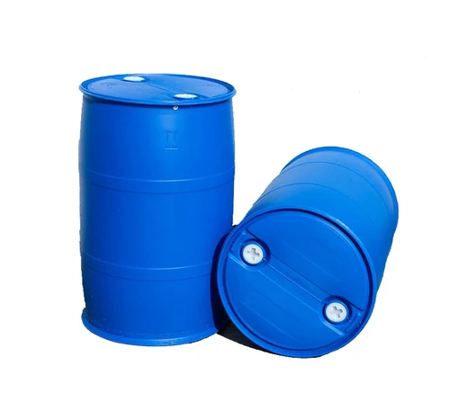 Синий HDPE химический бочонок 200 л пластиковый барабан литров с двойной крышкой 55 галлонов