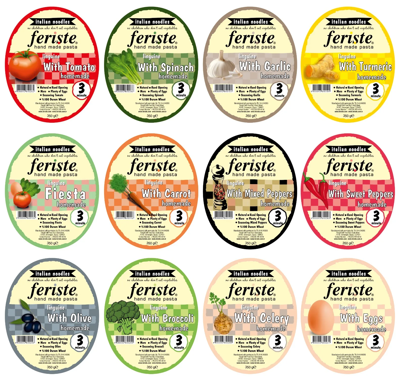 Высокое качество, оптовая продажа, 500 г, традиционная, чистая, свежая сушка на воздухе, смешанные овощи, итальянская феттуccine лапша