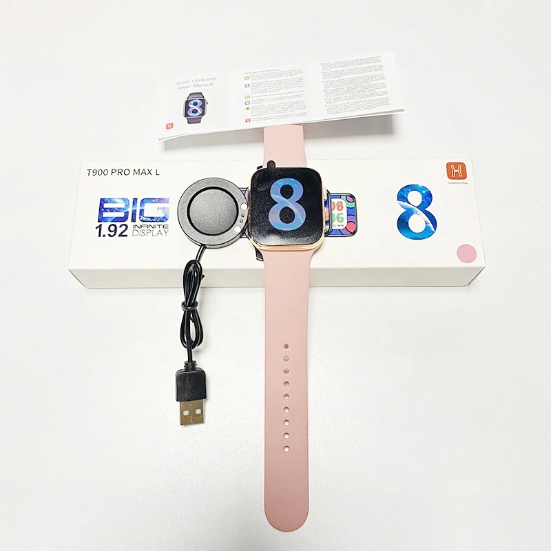 2022 Wholesale Smartwatch t900 pro max L serie 8 Waterproof Full Touch Bt Call Sport Heart Rate Monitor t900 pro max l