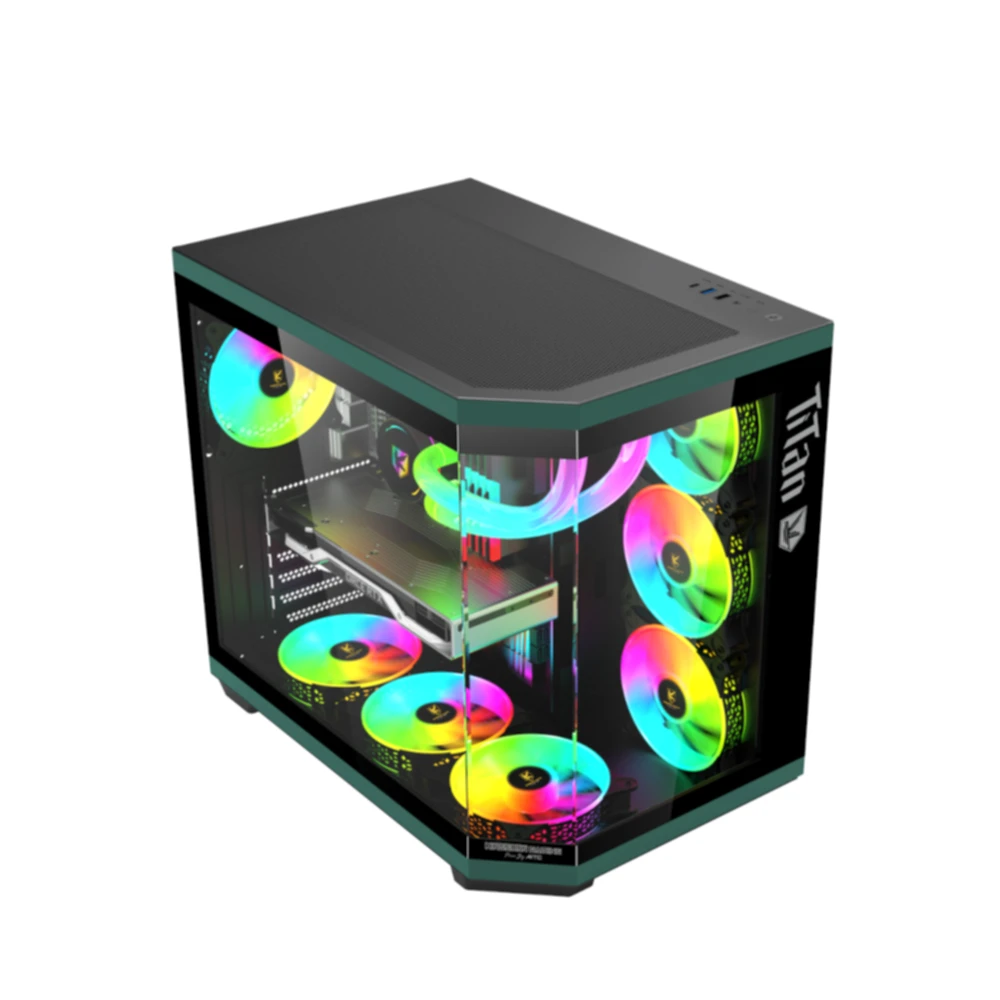 [KINGSMAN GAMING] ATX чехол для ПК с панорамным видом с закаленным стеклом и 4 argb вентилятором