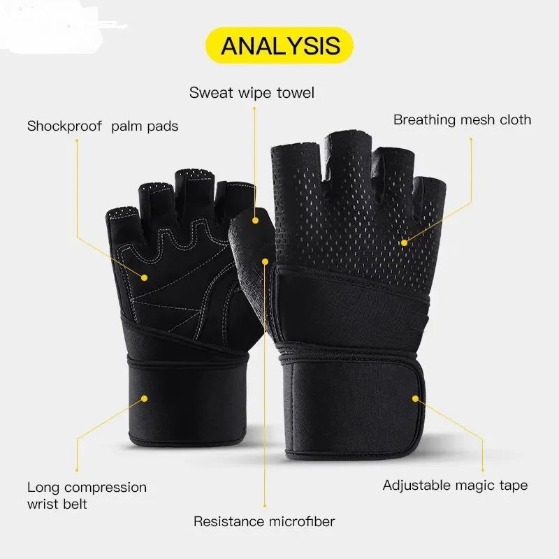 GAF Weightlifting Workout Gym Gloves Men And Women Wholesale Price Gym Gloves Adjustable Training Fitness Gloves Customized Logo