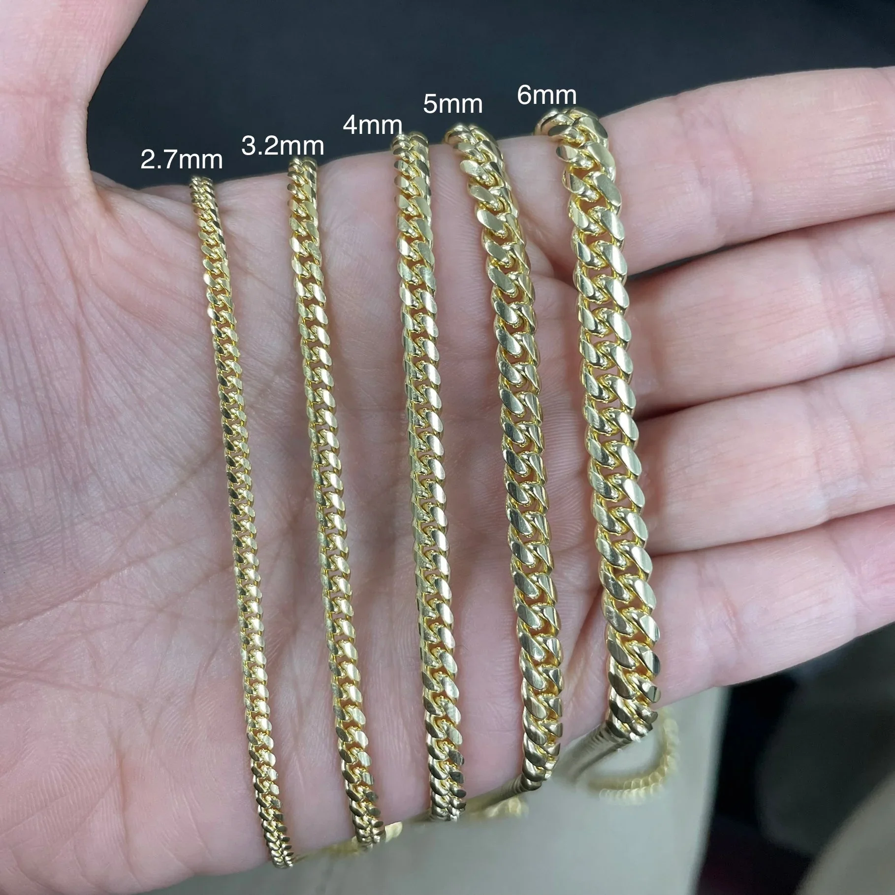 Custom 6MM 8MM 10K 14K Real Gold Solid Gold Moissanite Buckle Cuban Link Chain Bracelet Necklace Fine Jewelry For Men Wome