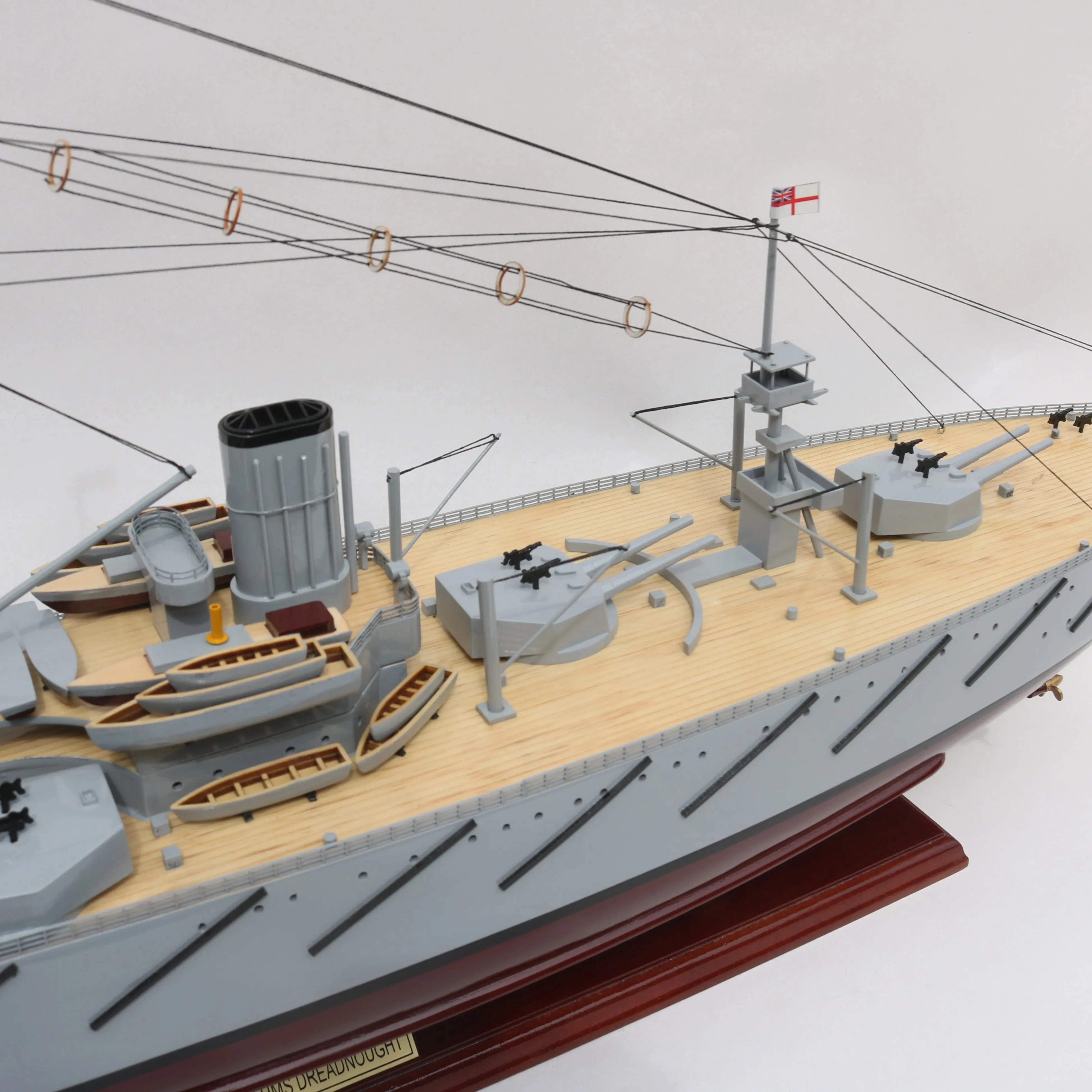 Производитель Gia Nhien дизайн на заказ низкий минимальный объем продаж Дредноут 1906 деревянная модель лодки-высококачественная корабля-ручная работа