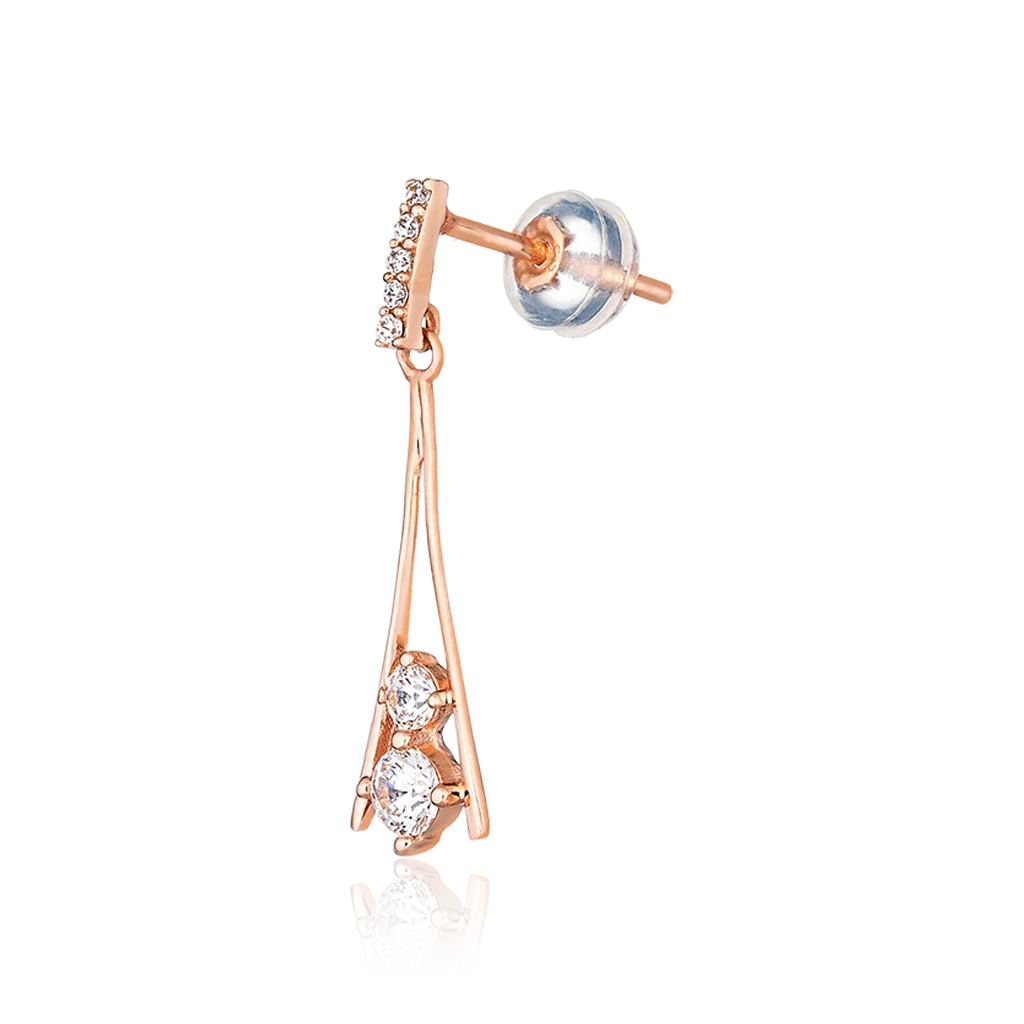FINE JEWELRY EARRINGS rose gold stud earrings Eiffel jewelry set Huy Thanh Jewelry Wholesale price BTPTB286
