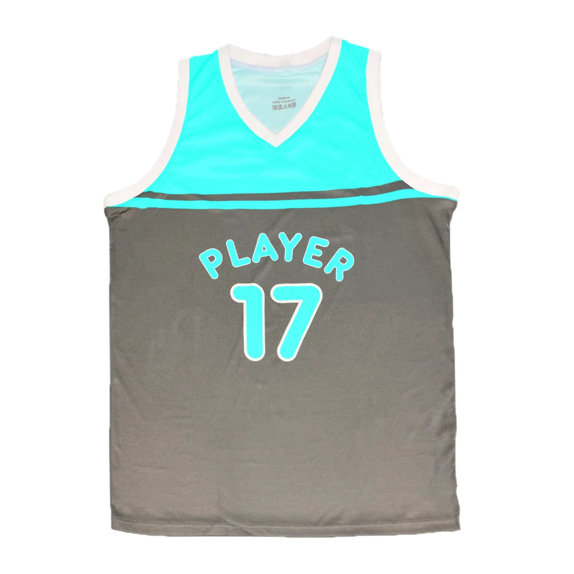 Blue and Grey Custom Basketball Team Uniform Wholesale Bsci Sportswear Quick Dry Jersey for Students OEM Customized Team Name