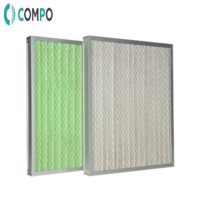 H13 MERV 6 8 11 13 14 15 Pleated Hvac Air Filters Aluminium Frame Air Conditioner HVAC System Air Flow Merv Filter