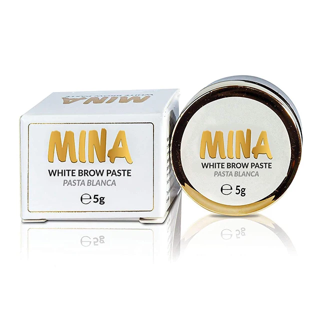 Mina White Organic Eyebrow Mapping Paste Creamy Brow Shape Define Tool Face Wrinkle Beauty Products White Eyebrow Tinting Cream