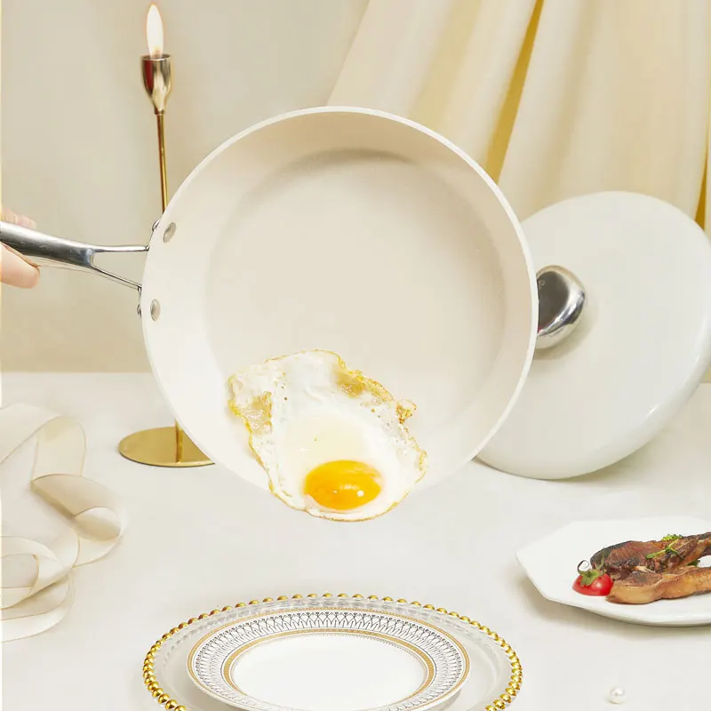 Healthy No Oil No Smoke Long Handle Easy Cooking Pan Skillet Kitchen Handle Nonstick Frying Pan