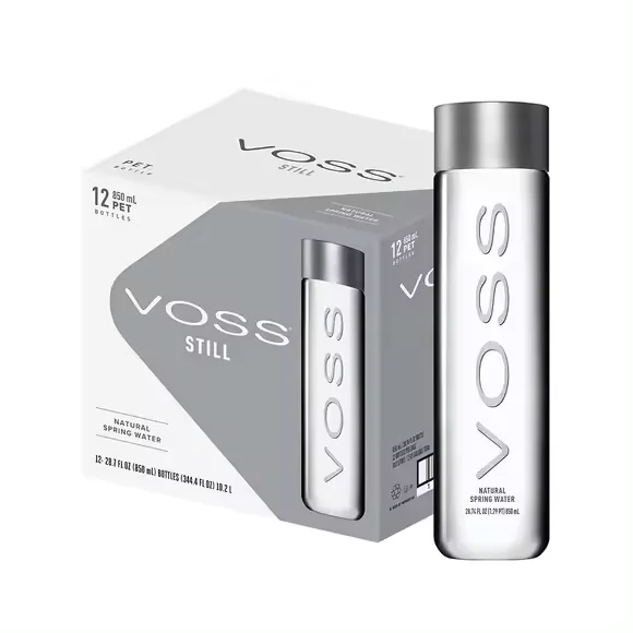Voss Still Natural Spring Water 12 Pack Case of Bottled/  Mineral Drinking Water With 100%