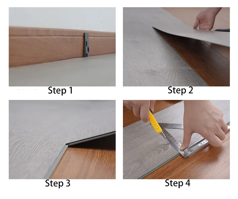 Best Sellers Clear texture Rigid Core click lock pvc vinyl plastic spc flooring tiles