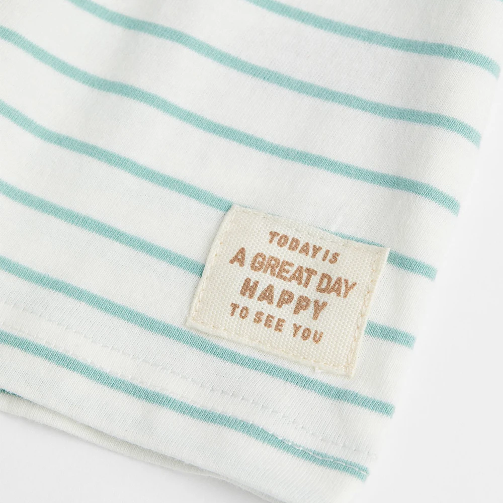 Kids Short Set New Arrivals Kids Summer Sets Striped Cotton T-Shirt Boys Short Set 2 Piece