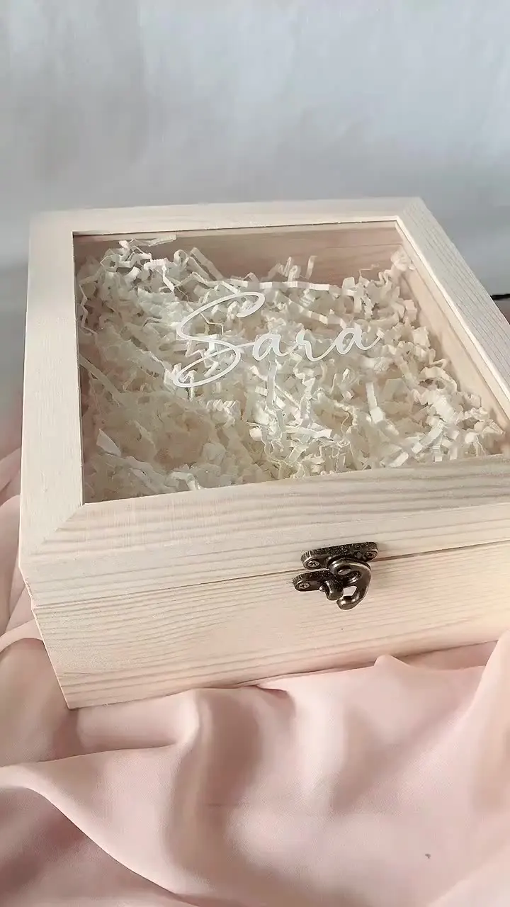 Handmade Wooden Home Decoration Engraving Factory Wholesale for Weddings Engagements Bamboo Box Handmade India Magnetic Design